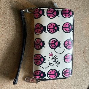 Brighton Vera Blooms Tech ladybug Wallet/wristlet